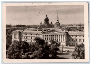 Saint Petersburg Postcard Admiralty St. Isaac's Cathedral c1930's RPPC Photo