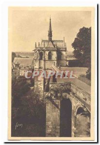 Chateau d & # 39Amboise Old Postcard Chapel St Hubert