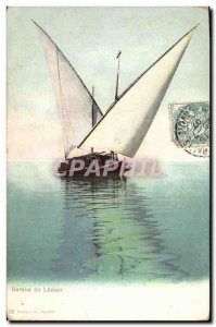 Old Postcard Barque du Leman boat