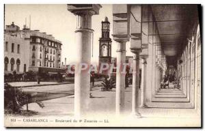 Old Postcard Casablanca Boulevard Zouaves 4th Army