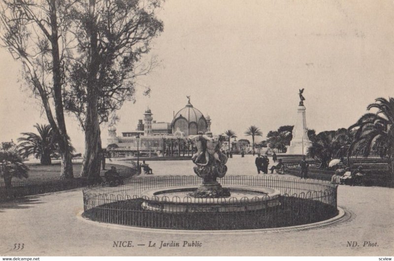 NICE, Provence-Alpes-Cote D'Azur, France, 1900-10s ; Le Jardin Public