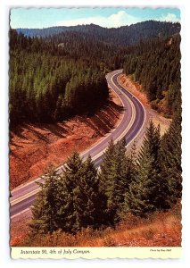 Interstate 90 4th Of July Canyon Idaho Continental Scenic View Postcard