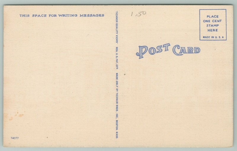 Augusta Georgia~University Hospital~1940s Linen Postcard