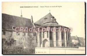 Postcard Old Saint Pourcain Sur Sioule Old Prioress and atsice of the church