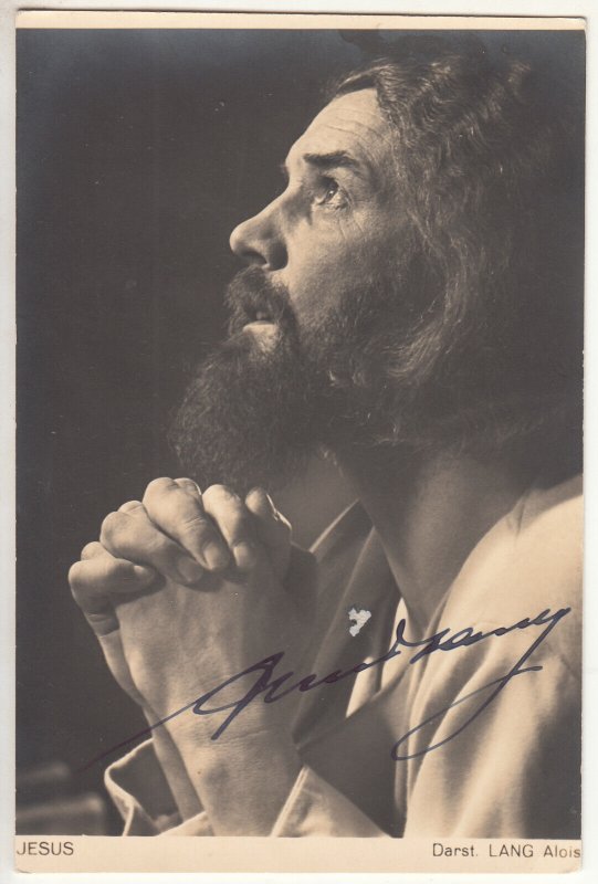 Passionsspiele Oberammergau 1934 - Actor autograph Lang Hans as Jesus 