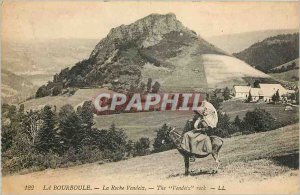 Old Postcard La Bourboule La Roche Vendeix Donkey mule