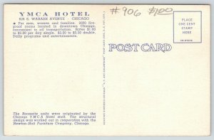 Chicago Illinois~YMCA Hotel Roomette~Wabash Avenue~1940s