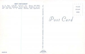Hilliard Florida Bud's Restaurant Multi-View Chrome Vintage Postcard U6155