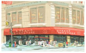 Strand Bookstore New York City Book Shop Oil Painting Postcard