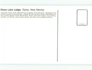 Unused Pre-1980 OLD CARS & STONE LAKE LODGE MOTEL Dulce New Mexico NM s2013-23