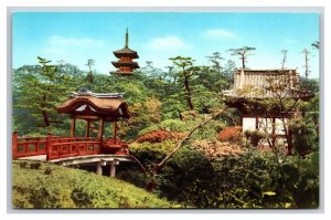 Sankeien Garden Yokohama Japan UNP Chrome Postcard L20