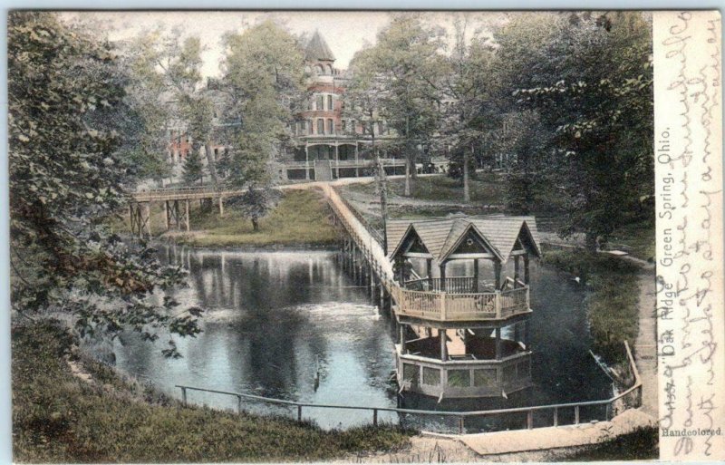 GREEN SPRING, Ohio OH  Handcolored OAK RIDGE Rotograph UDB 1906  Postcard