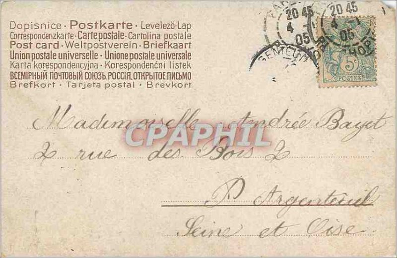 Old Postcard Fantasy Wishes sincere