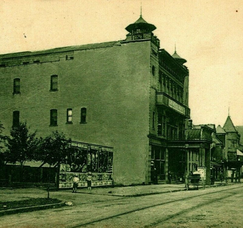Opera House Street View Leechburg Pensylvania PA 1913 Postcard Other