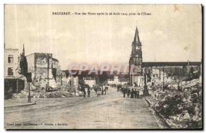 Old Postcard Baccarat Rue des Ponts after August 26, 1914 Militaria