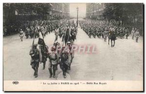 Old Postcard Militaria Paris July 14 in Paris in 1916 Defile Rue Royale