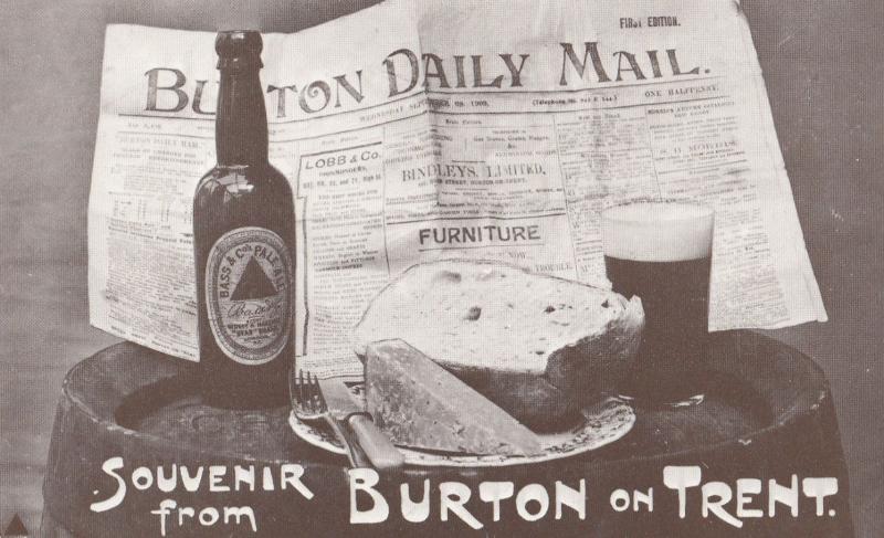 Burton On Trent Newspaper Daily Mail Advertising Beer Bass Postcard