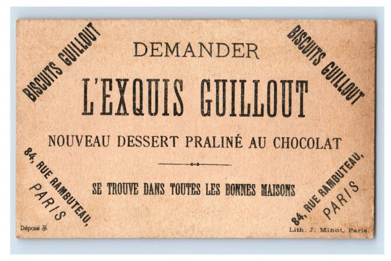 1880s French Biscuits Guillout Chocolat Science Game Trick #10 F158