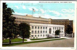 Postcard HOSPITAL SCENE Ann Arbor Michigan MI AK5265