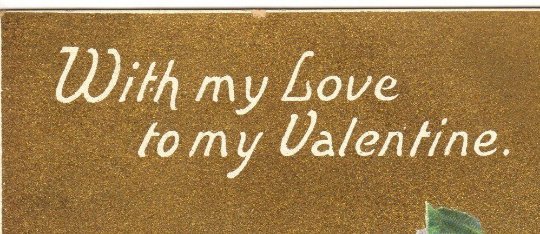 Vintage 1900s Valentine Postcard Violets Basket