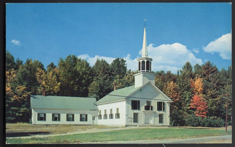 NH CAMPTON HOLLOW A Truly Colonial Church Nestles in the Hills ~  Chrome