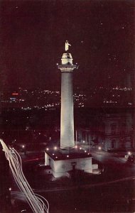 Monument, night scene Baltimore, Maryland, USA George Washington Unused 