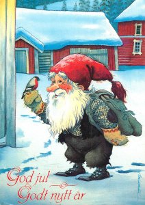 Gnome caricatrure Kjell E. Midthun Christmas & New Year greetings Norway 1993