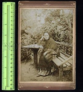 207914 RUSSIA native old woman in mourning 1910 year photo