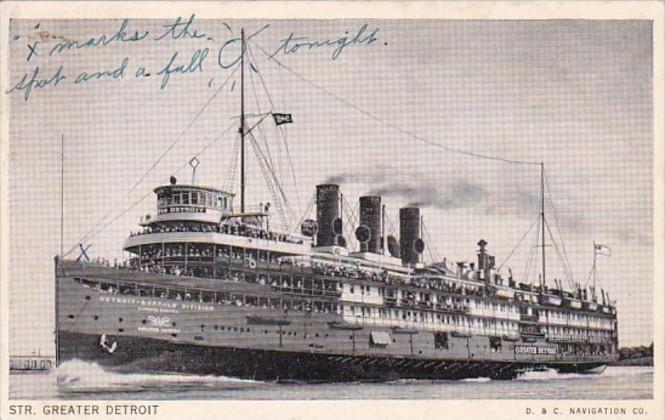 Steamer Greater Detroit D & C Navigation Company 1940