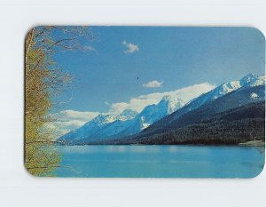 Postcard View of the Teton Peaks from the north part of Jackson Lake, Wyoming