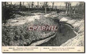 Old Postcard Tranchee a L & # 39Est Nieuwpoort abandoned by the Army Aliemands