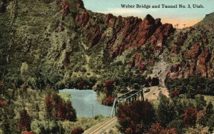 Vintage Postcard 1912 Weber Bridge And Tunnel No. 3 Utah UT Pub Souvenir Novelty