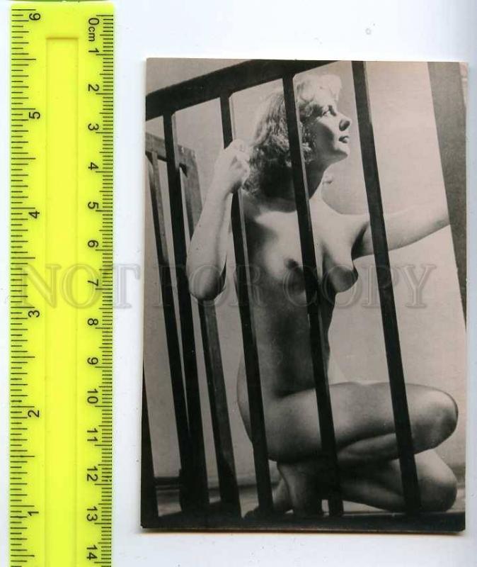 213200 RUSSIA semi-nude girl photo miniature card