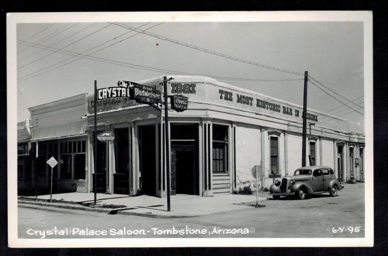 Mint RPPC Postcard Crytsal Palace Salon Tombstone arizona 1939