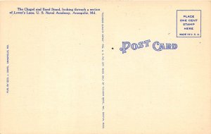 Annapolis Marylan 1940s Postcard Chapel US Naval Academy