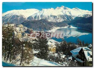 Modern Postcard St Moritz mit Piz Languard