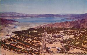 Lake Mead Aerial View Boulder City Nevada 1950s Postcard Roberts 2070