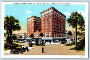St Petersburg Florida FL Postcard Princess Martha Hotel Building 1920 Unposted