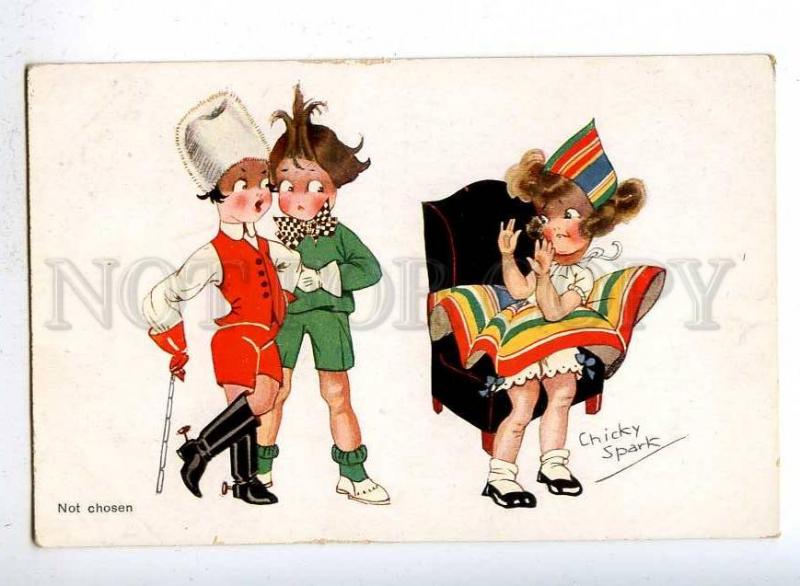 187514 ART DECO Girl Choose by Chicky SPARK vintage color PC