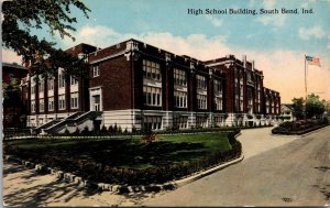 Two Postcards High School Building in South Bend, Indiana~138680