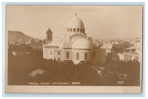 c1920's Sacred Heart Cathedral Oran Algeria RPPC Photo Unposted Vintage Postcard 