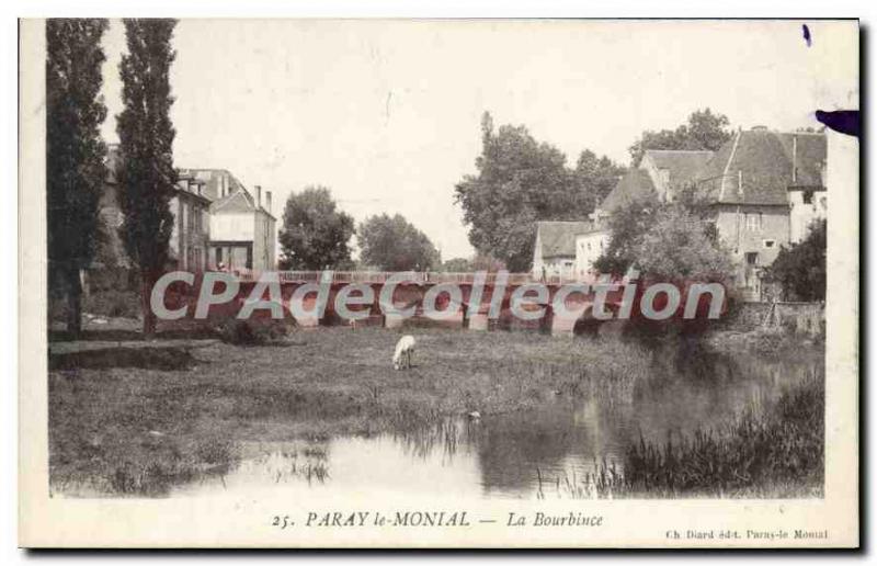 Old Postcard Paray Monial The Bourbince