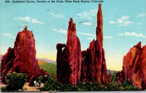 Colorado Garden Of The Gods Cathedral Spires 1954