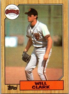 1987 Topps Baseball Card Will Clark San Francisco Giants sk3381