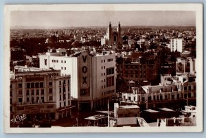 Casablanca Morocco Postcard The Vox and the Cathedral c1930's RPPC Photo