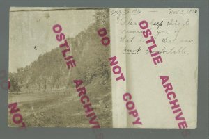 Decorah IA RPPC 1906 CHIMNEY ROCK Landmark UPPER IOWA RIVER nr Bluffton