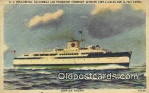 SS Pocahontas, Norfolk, Virginia, VA USA Steam Ship 1942 postal used 1942