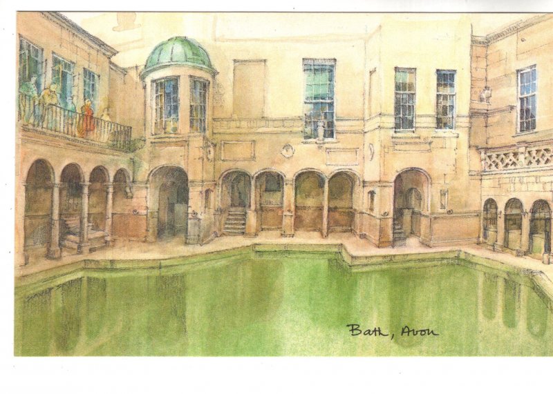 The King's Bath, Bath,, England,  David Skipp Water-colour