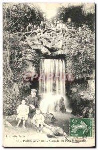 Old Postcard Paris Cascade Park Montsouris Children