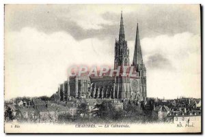 Old Postcard Cathedral of Chartres